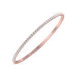 Flexible Natural Diamond Full Bangle in 14K rose Gold