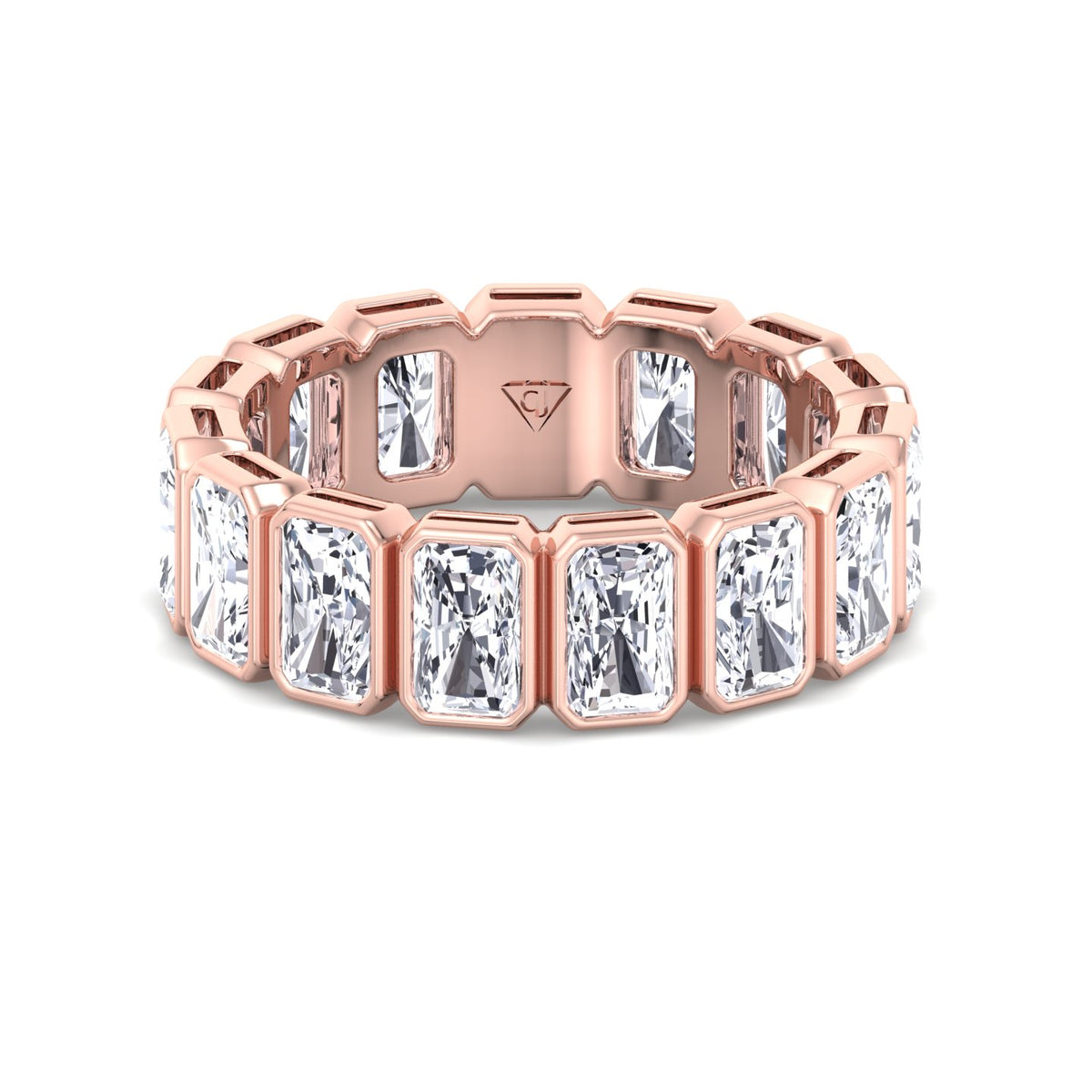 Griseldi - Radiant Shape Bezel Set Diamond Eternity Band - Gem Jewelers Co