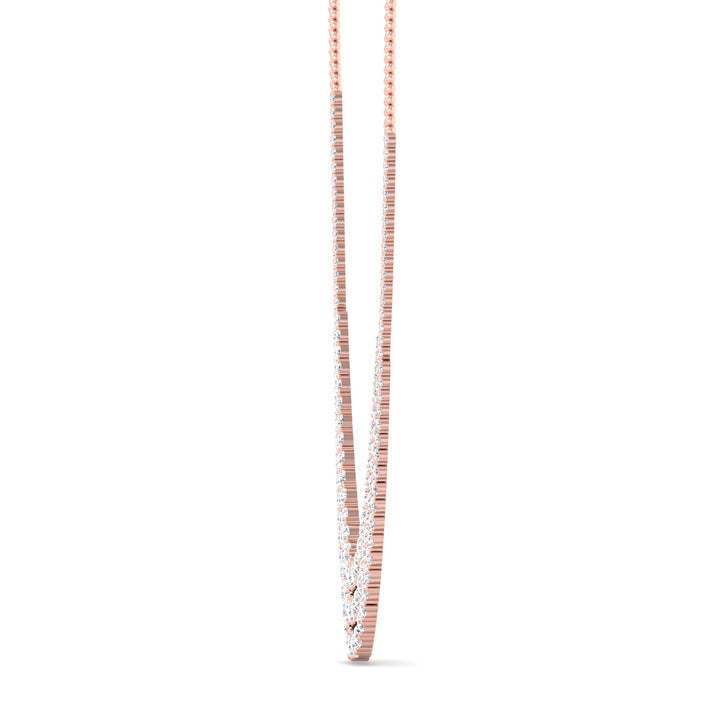 Triple Row Graduated Natural Diamond Tennis Necklace with 14K Solid Gold Chain