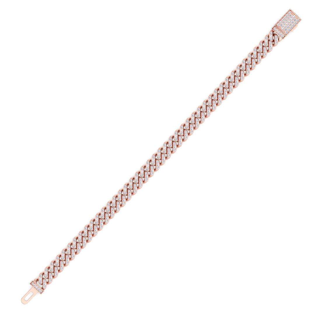 3CT Natural Diamond Cuban Link Bracelet ( 5.5mm )