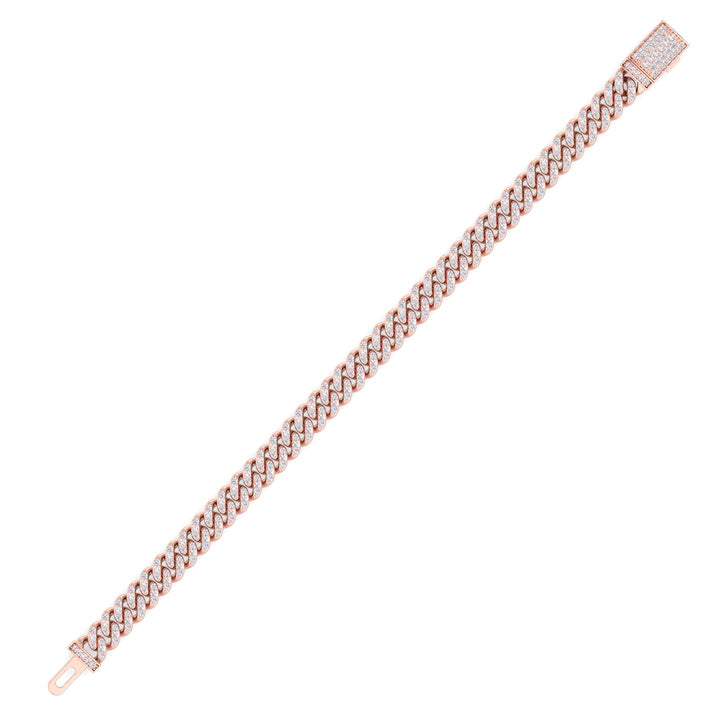 3CT Natural Diamond Cuban Link Bracelet ( 5.5mm )