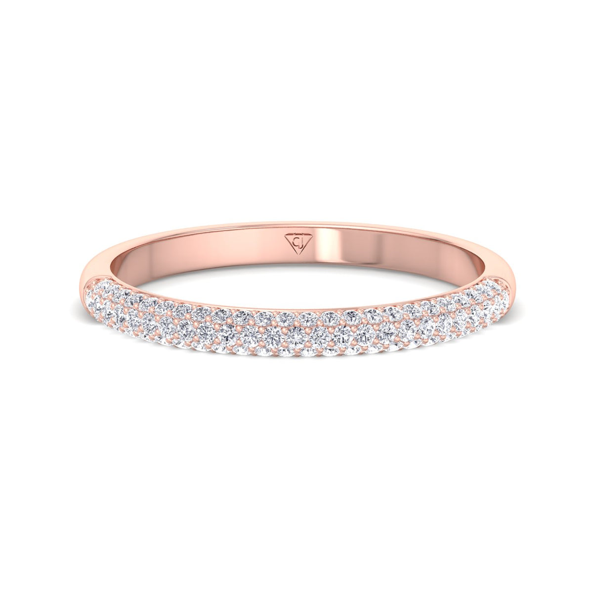 Teresa - Pave Natural Diamond Wedding Band - Gem Jewelers Co