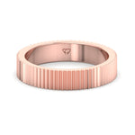 Franco - Unisex 5mm Fluted Gold Band - Gem Jewelers Co