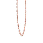 Bezel Set Round Natural Diamond Bar Necklace Rose Gold