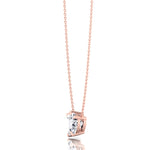Toi Et Moi --Emerald & Heart Shape --Natural Diamond Pendant-14K-18K-1CT-2CT-Rose Gold