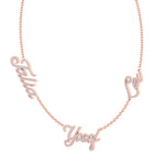 1.50CT T.W. Custom 3 Name Diamond Necklace - Gem Jewelers Co
