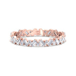 Delfina - Baguette and Round Shape Diamond Offset Band - Gem Jewelers Co