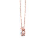 Lia - Bezel Set Oval Shape Diamond Pendant - Gem Jewelers Co