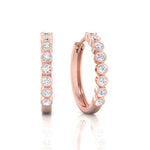 RG Round Shape Natural Diamond Hoop Earrings