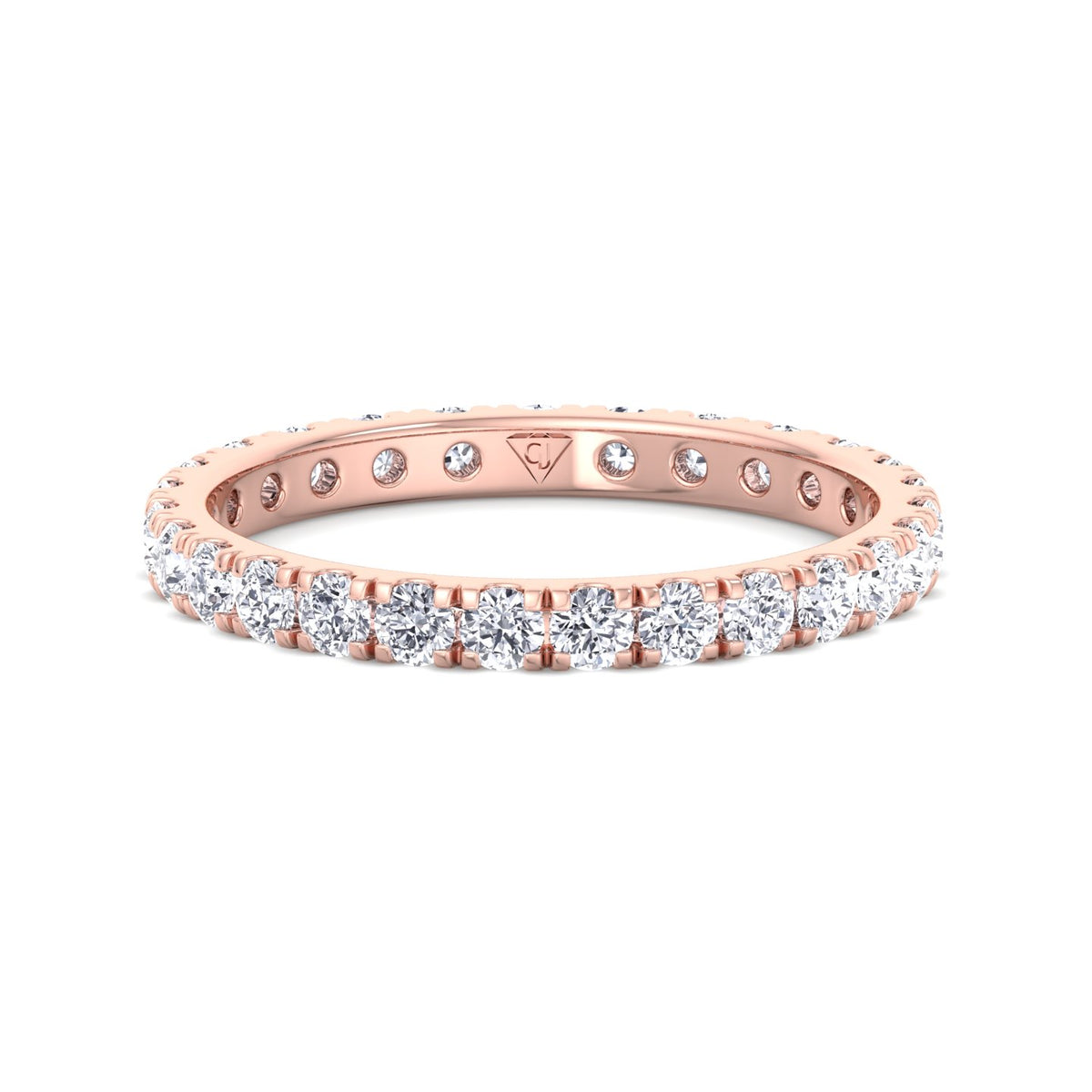 Super Deal - 1.00CT T.W Round Brilliant VS2 Clarity, G Color Natural Diamond Eternity Band U-Prong Setting - Gem Jewelers Co