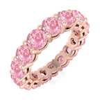 Round Shape Pink Sapphire Eternity Band RG