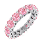 Round Shape Pink Sapphire Eternity Band WG