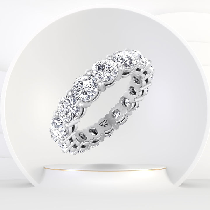 Round Natural Diamond Eternity Band