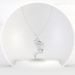 Cairo - Solid Gold Nefertiti Pendant Necklace - Gem Jewelers Co