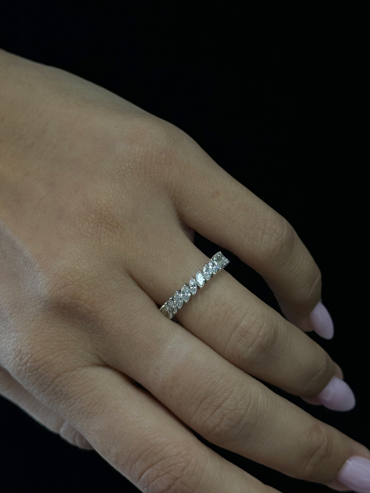 Marquise Shape Natural Diamond Eternity Band