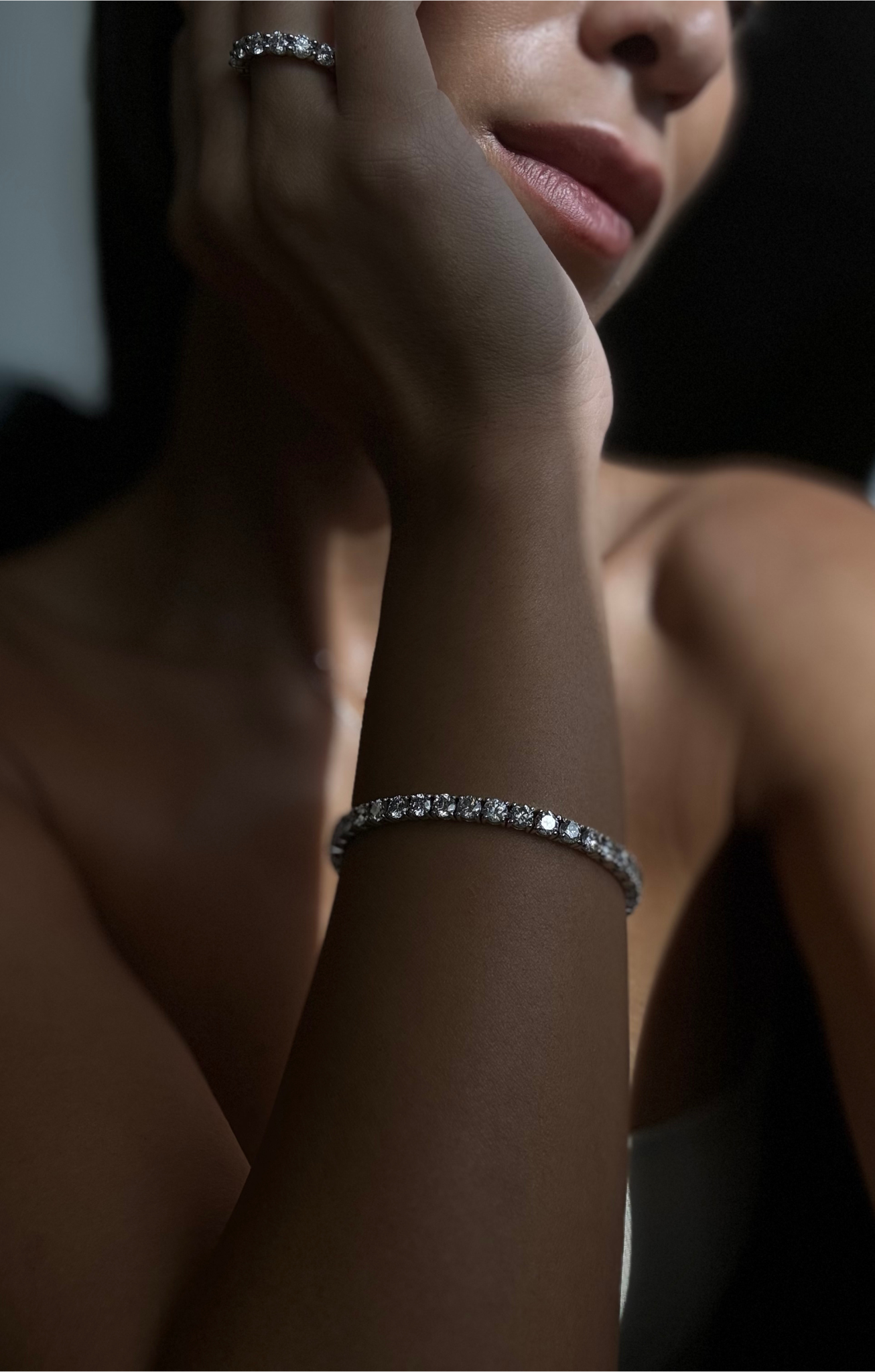 4 Prong Natural Diamond Tennis Bracelet ( Square Box Setting ) 14K Solid Gold