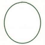Bezel Set Natural Green Emerald Tennis Necklace WG