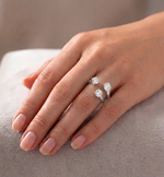 Round Shape Natural Diamond Constellation Trinity Ring WG lifestyle image