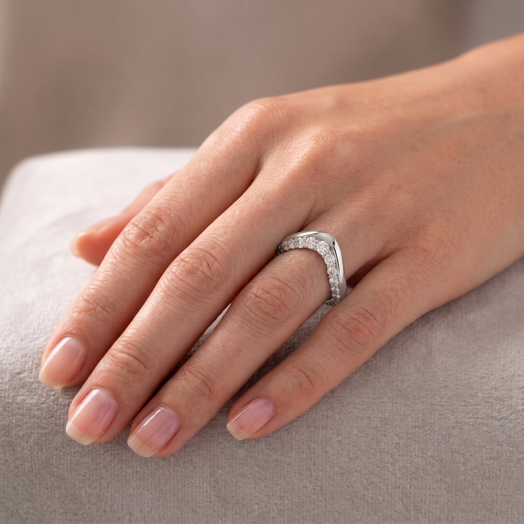 Natural Diamond Invisible Halo Eternity Band