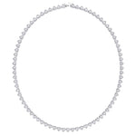 Lavinia - Heart Shape Bezel Set Diamond Tennis Necklace - Gem Jewelers Co