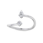 Calista - Pear & Round Cut Diamond Stackable Ring - Gem Jewelers Co