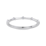 Myra - 5 Stone Round Diamond Dainty Ring Single Prong - Gem Jewelers Co