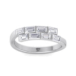 Giselli - Baguette Shape Bezel Setting Diamond Wrap Ring - Gem Jewelers Co