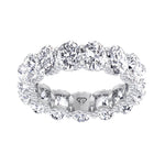 Frances - Oval Cut Diamond Eternity Band With Invisible Halo - Gem Jewelers Co