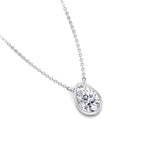 Miza - Bezel Set Pear Shape Diamond Pendant - Gem Jewelers Co