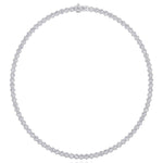 Hexagonal Bezel Set Natural Diamond Tennis Necklace Platinum, 4ct, 8ct, 10.5ct
