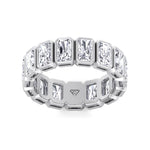 Griseldi - Radiant Shape Bezel Set Diamond Eternity Band - Gem Jewelers Co