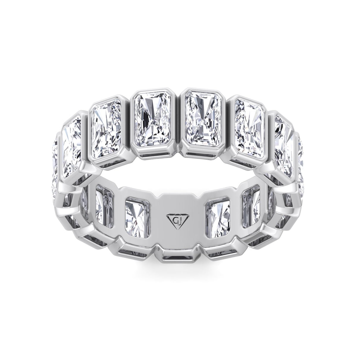 Griseldi - Radiant Shape Bezel Set Diamond Eternity Band - Gem Jewelers Co