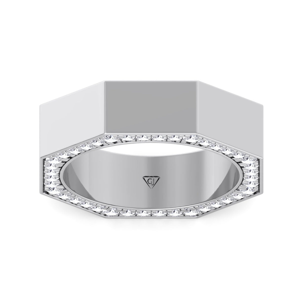 Enrico - Hidden Diamond Wedding Band - Gem Jewelers Co