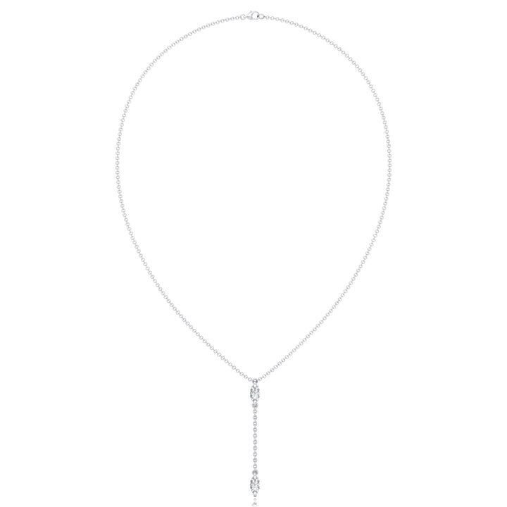 .50CT Marquise Shape Natural Diamond Lariat Necklace