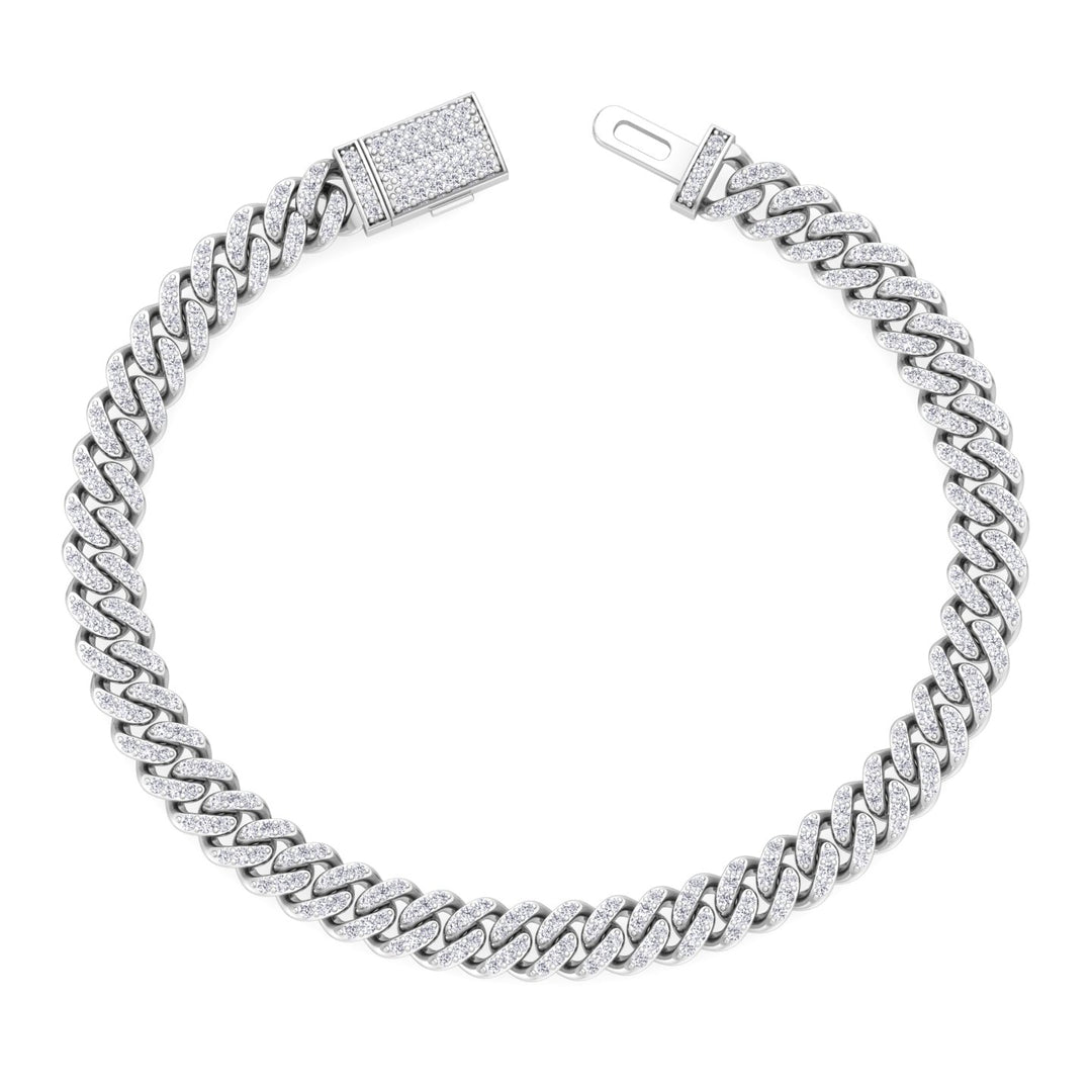3CT Natural Diamond Cuban Link Bracelet ( 5.5mm )