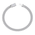 3CT natural diamond Cuban link bracelet 18K white gold