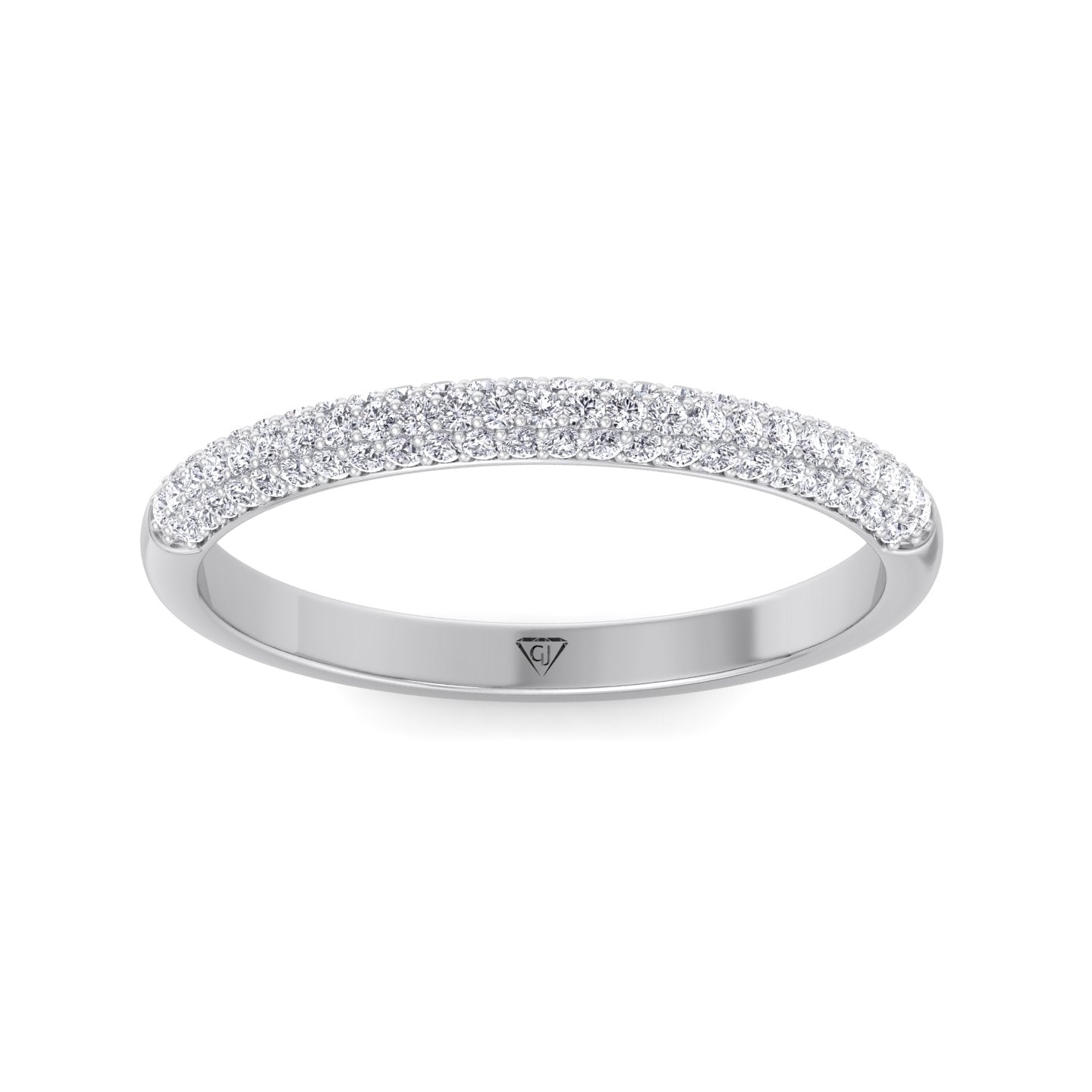 Teresa - Pave Natural Diamond Wedding Band - Gem Jewelers Co