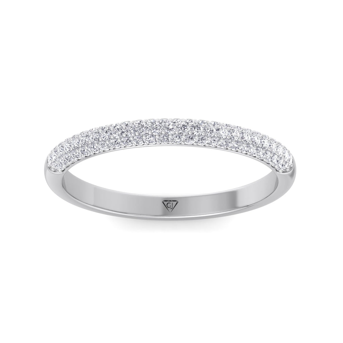 Teresa - Pave Natural Diamond Wedding Band - Gem Jewelers Co