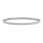 Flexible Tennis Bracelet -14K-3CT-6CT-White Gold