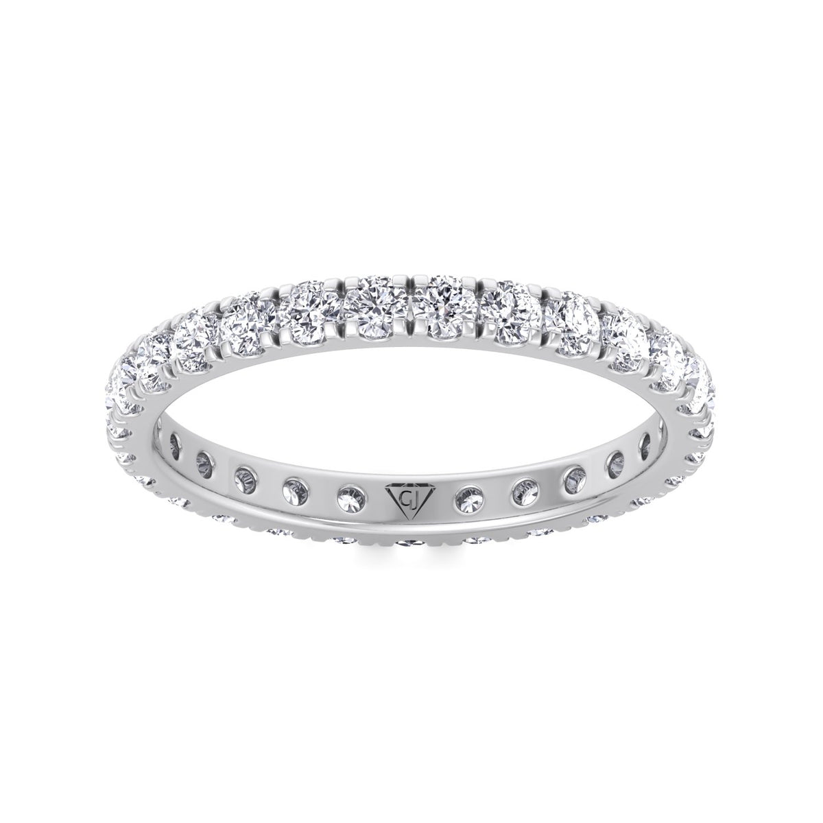 Super Deal - 1.00CT T.W Round Brilliant VS2 Clarity, G Color Natural Diamond Eternity Band U-Prong Setting - Gem Jewelers Co