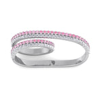 Two-Finger Ring Band-1.2CT-14K-18K-White Gold