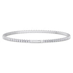 Flexible Natural Diamond Full Bangle in 14K white gold 2CT