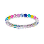 Luccia - Multi-Color Gemstones Eternity Band - Gem Jewelers Co