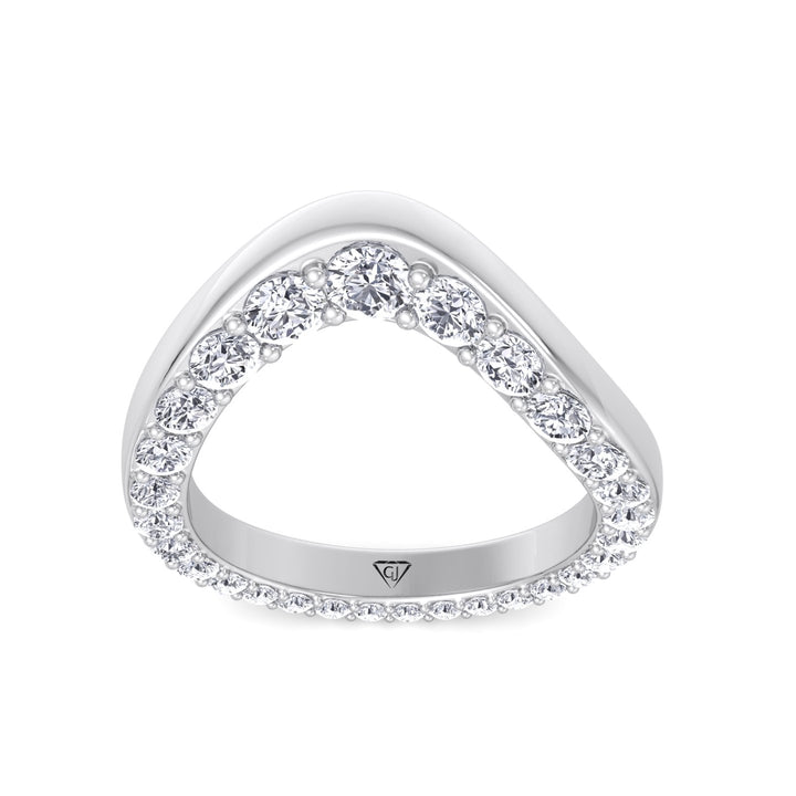 Natural Diamond Invisible Halo Eternity Band White Gold 14K 18K