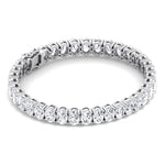 Foothill - 4 Prong Oval Shape Natural Diamond Tennis Bracelet - Gem Jewelers Co