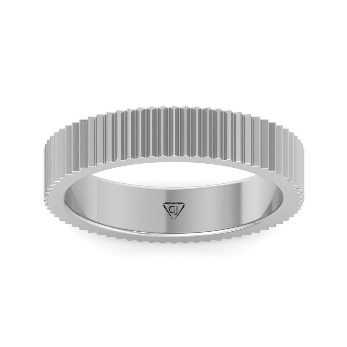 Franco - Unisex 5mm Fluted Gold Band - Gem Jewelers Co