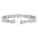 Bezel Multi Shape Natural Diamond Tennis Bracelet in Solid Gold 6CT 11CT