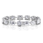 Mixed Shape Natural Diamond Tennis Bracelet White Gold 14K 18K