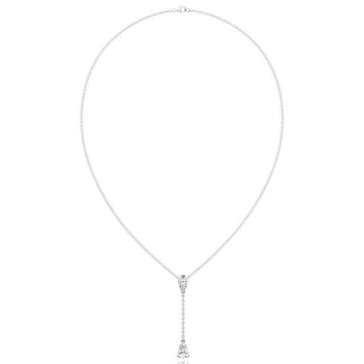 .50CT Pear Shape Natural Diamond Lariat Necklace