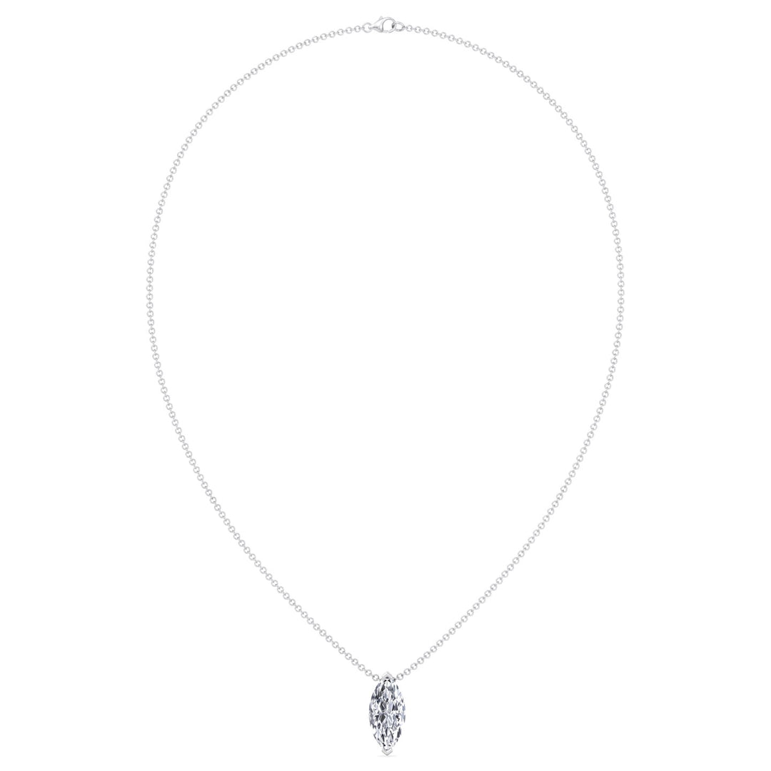 Marquise Shape Natural Diamond Pendant